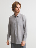 MAISON DAVID SHIRT коричнево-серый