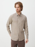MAISON DAVID SHIRT зелено-коричневый