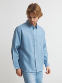 MAISON DAVID SHIRT серо-голубой