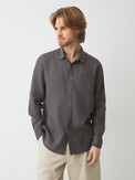 MAISON DAVID SHIRT серовато-коричневый
