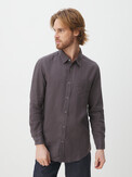 MAISON DAVID SHIRT коричневато-серый