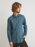 MAISON DAVID SHIRT зелено-голубой
