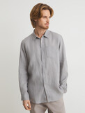MAISON DAVID SHIRT светло-серый
