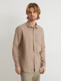 MAISON DAVID SHIRT темно-бежевый