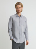 MAISON DAVID SHIRT нейтральный серый
