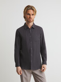 MAISON DAVID SHIRT серо-коричневый