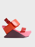 UNITED NUDE DELTA WEDGE SANDAL алый