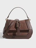 FURLA FURLA FLOW MINI TOP HANDLE темно-коричневый
