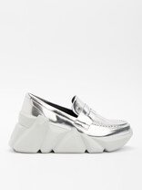 UNITED NUDE Space Kick Loafer серебряный