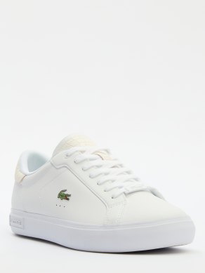 All white lacoste trainers online