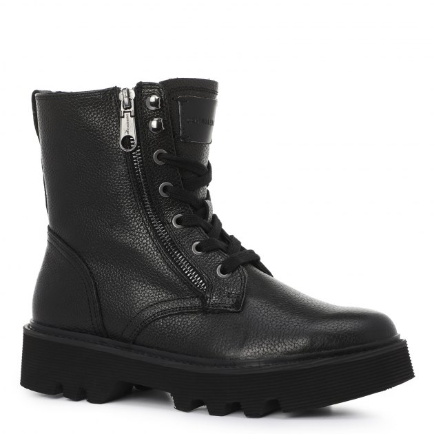 Calvin klein diahne store leather combat boot