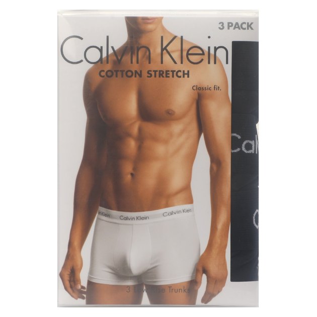 Мужские трусы 3 шт. CALVIN KLEIN 3P LOW RISE TRUNK, Артикул 0000U2664G, черный | 2263057. Ракурс 1