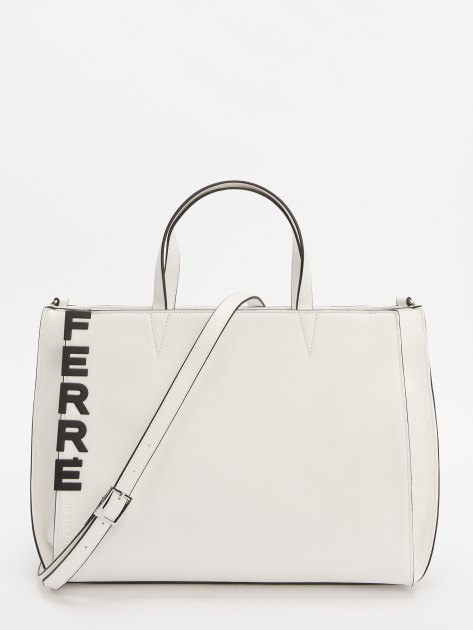 Женский тоут FERRE COLLEZIONI, Артикул KFD1B3 020, белый | 2323129. Ракурс 7 Женский тоут FERRE COLLEZIONI, Артикул KFD1B3 020, белый | 2323129. Ракурс 7