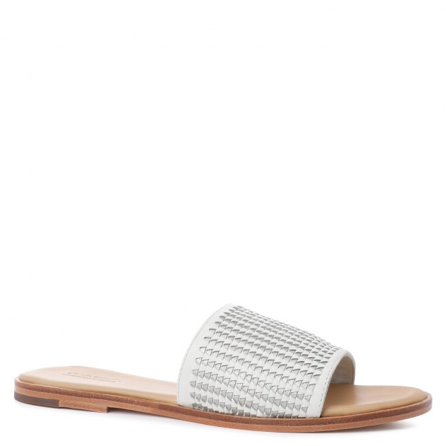 Женские шлепанцы DRAGON, Артикул INTERLACED V SANDAL, белый | 2342882. Ракурс 1