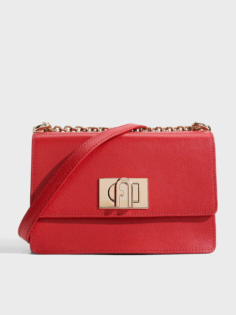 Женская сумка через плечо кросс-боди FURLA, Артикул FURLA 1927 MINI CROSSBODY 20, красный | 2394895. Ракурс 1
