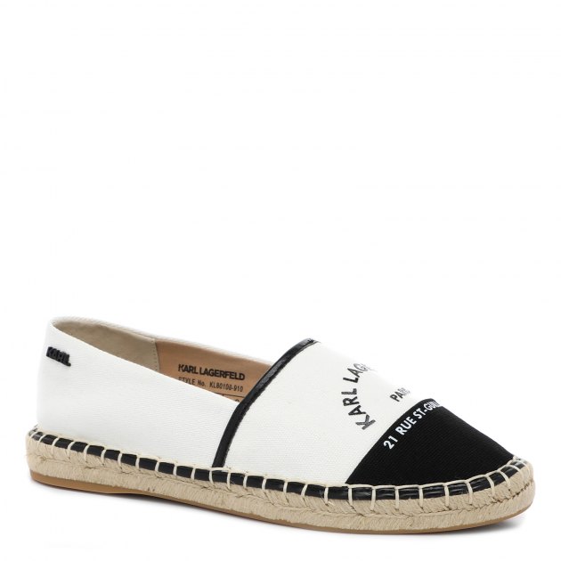 Женские эспадрильи KARL LAGERFELD KAMINI Maison Karl Slip On, Артикул KL80108, белый | 2519057. Ракурс 1