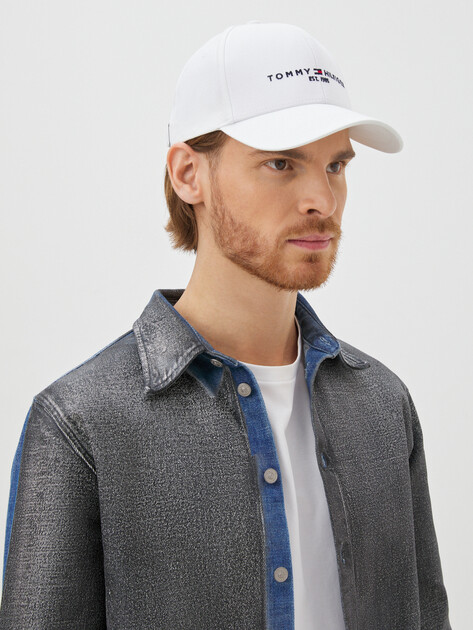 Мужская бейсболка TOMMY HILFIGER TH ESTABLISHED CAP, Артикул AM0AM07352, белый | 2536509. Ракурс 1 Мужская бейсболка TOMMY HILFIGER TH ESTABLISHED CAP, Артикул AM0AM07352, белый | 2536509. Ракурс 1