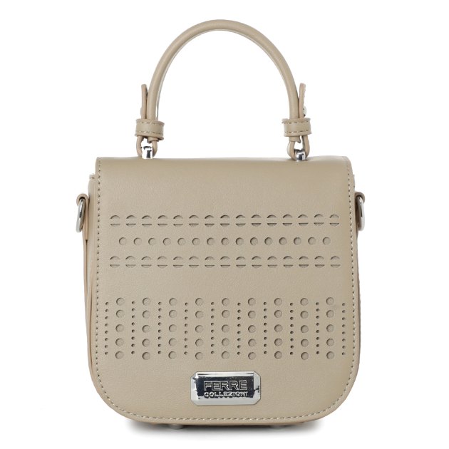 Женская сумка с ручкой FERRE COLLEZIONI, Артикул MFD1V9, серо-бежевый | 2624864. Ракурс 1