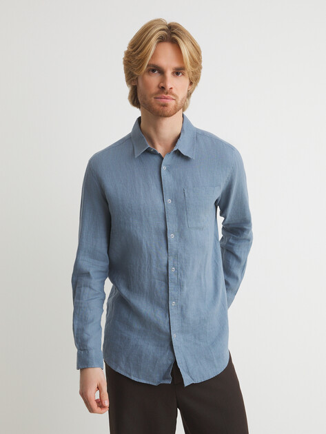 Мужская рубашка MAISON DAVID, Артикул SHIRT, сине-серый | 2768395. Ракурс 1 Мужская рубашка MAISON DAVID, Артикул SHIRT, сине-серый | 2768395. Ракурс 1