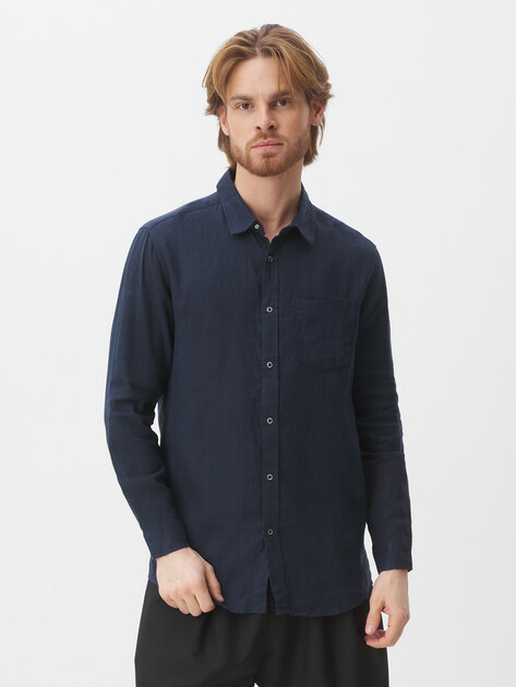 Мужская рубашка MAISON DAVID, Артикул SHIRT, черно-синий | 2768444. Ракурс 1 Мужская рубашка MAISON DAVID, Артикул SHIRT, черно-синий | 2768444. Ракурс 1