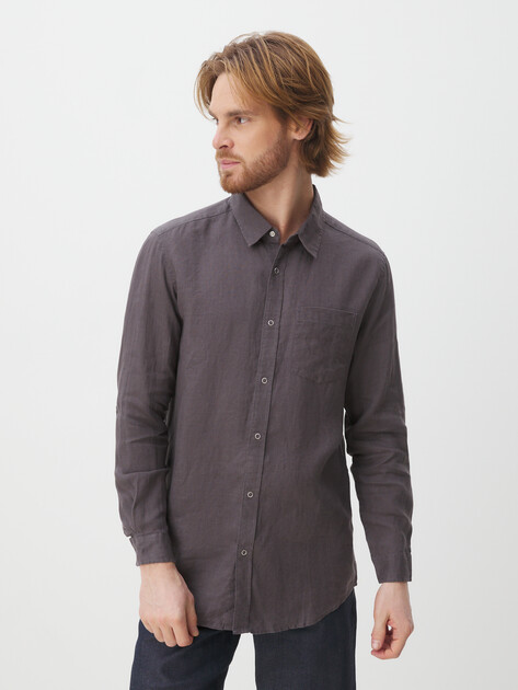 Мужская рубашка MAISON DAVID, Артикул SHIRT, коричневато-серый | 2768686. Ракурс 1 Мужская рубашка MAISON DAVID, Артикул SHIRT, коричневато-серый | 2768686. Ракурс 1