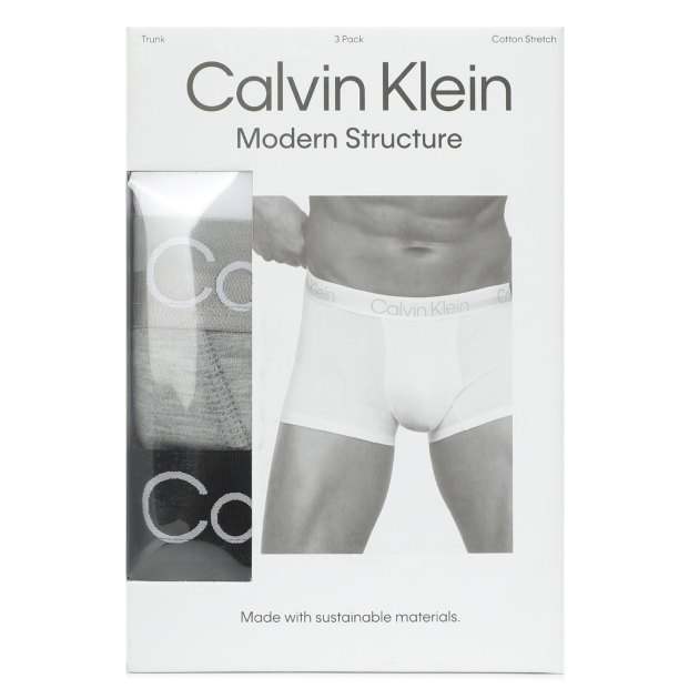 Мужские трусы 3 шт. CALVIN KLEIN TRUNK 3PK, Артикул 000NB2970A, мультицвет | 2835914. Ракурс 1