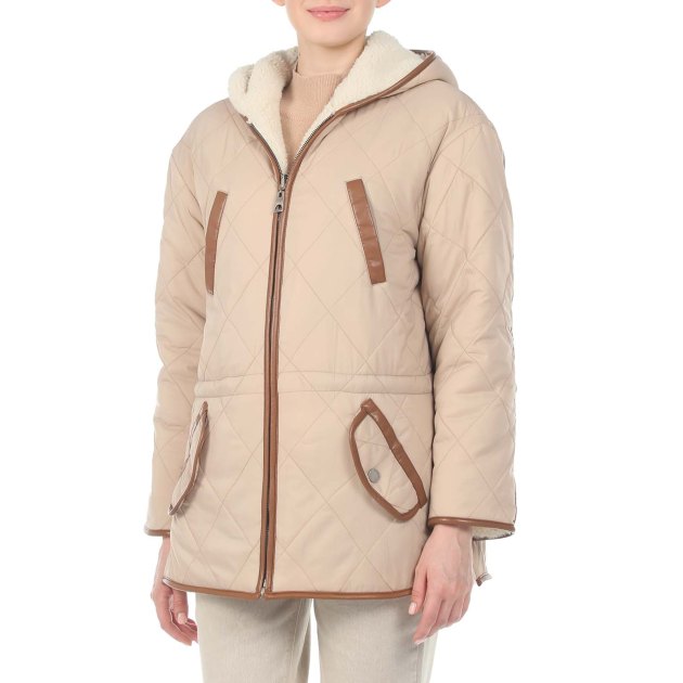Guess reversible jacket with faux fur hot sale