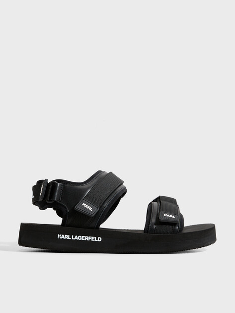 Мужские сандалии KARL LAGERFELD ATLANTIK Double Strap Sandal, Артикул KL70510, черный | 2864213. Ракурс 1