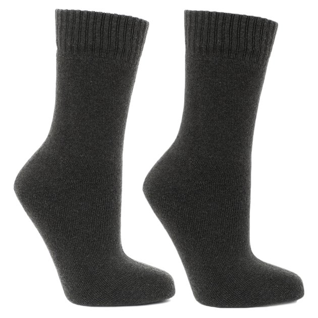 Женские носки 2 шт. MAISON DAVID plain socks, Артикул CXJ01-1, темно-серый | 2947882. Ракурс 1