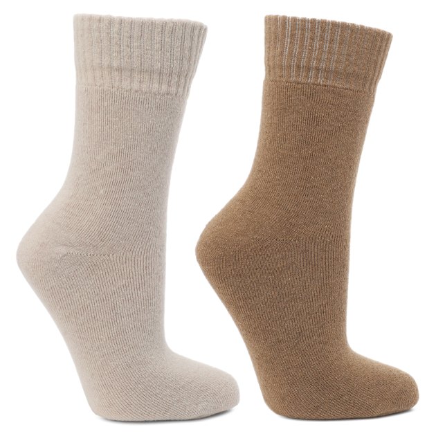Женские носки 2 шт. MAISON DAVID plain socks, Артикул CXJ01-1, светло-коричневый | 2970538. Ракурс 1