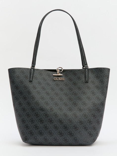 Женский тоут GUESS ALBY TOGGLE TOTE, Артикул HWSA7455230, темно-серый | 3033430. Ракурс 1