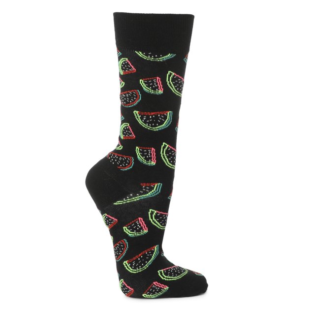 Носки HAPPY SOCKS, Артикул WATERMELON SOCK WAT01, черный | 3061971. Ракурс 1
