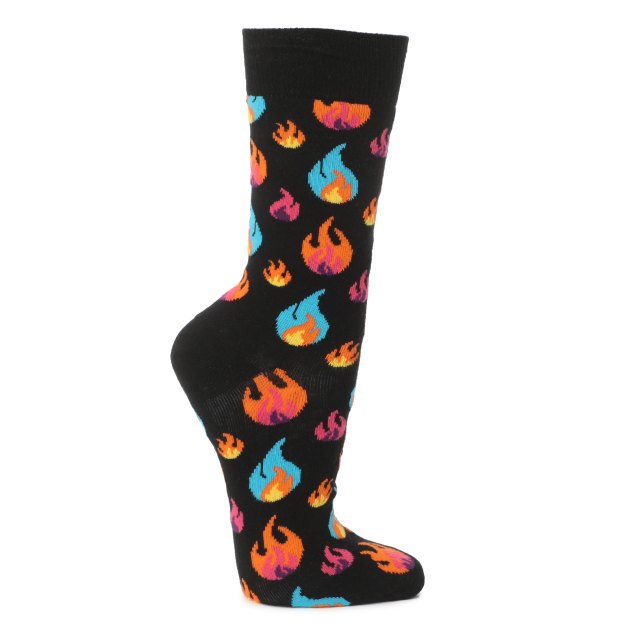 Носки HAPPY SOCKS, Артикул FLAMES SOCK FLM01, черный | 3062430. Ракурс 1