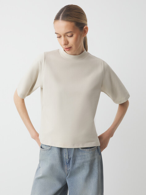 Женская футболка MAISON DAVID, Артикул LH-008, серо-бежевый | 3138014. Ракурс 1
