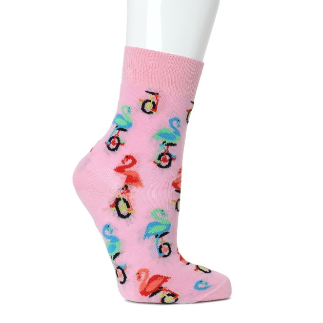 Женские носки HAPPY SOCKS, Артикул FLAMINGO HALF CREW SOCK FLA13, розовый | 3164189. Ракурс 1