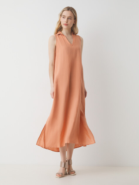 Женское платье MAISON DAVID, Артикул DRESS-2, лососевый | 3210700. Ракурс 1