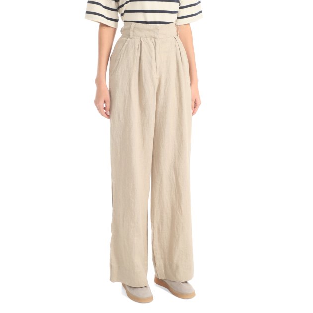 Женские брюки палаццо MAISON DAVID, Артикул ML2102, нейтральный бежевый | 3211289. Ракурс 1