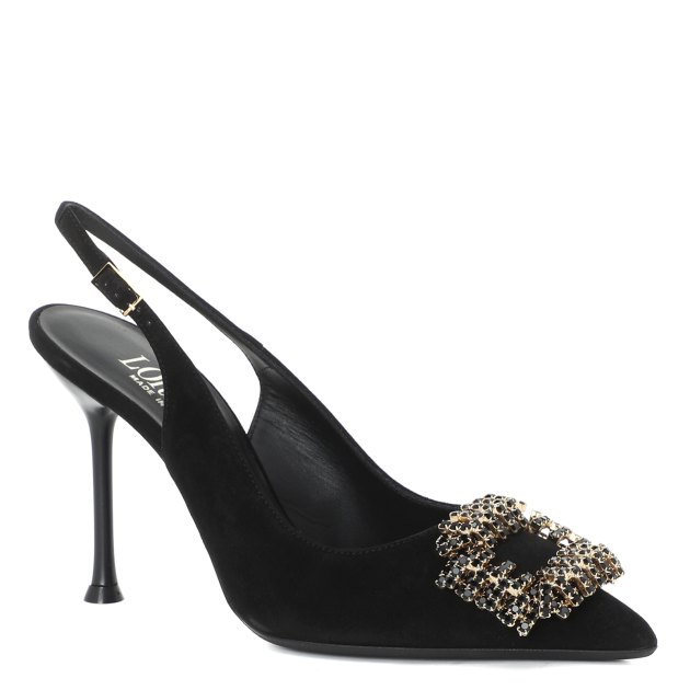 Женские туфли с открытой пяткой (слингбэк) LORIBLU, Артикул YS1146, черный | 3212278. Ракурс 1