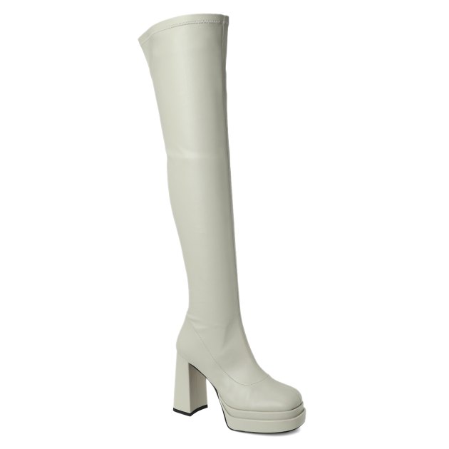 Ботфорты GIANNI RENZI, Артикул GR874, светло-бежевый | 3233318. Ракурс 1