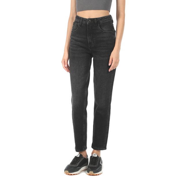 Женские джинсы мом GUESS MOM JEAN, Артикул W2YA21D4QD1, черно-серый | 3244606. Ракурс 1