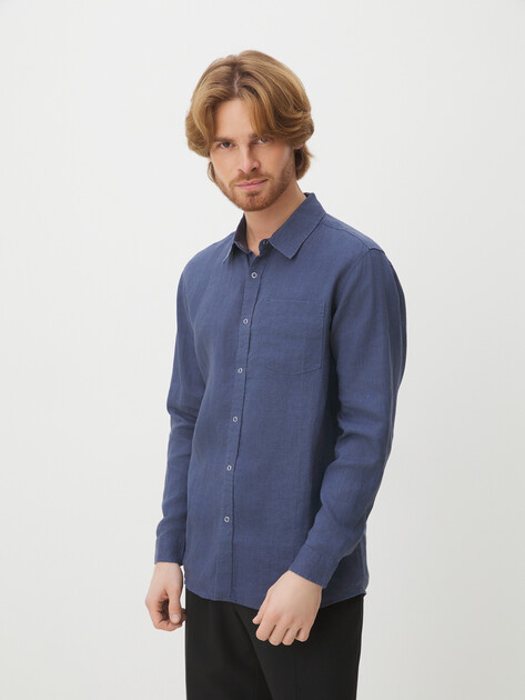Мужская рубашка MAISON DAVID, Артикул SHIRT, синий | 3267292. Ракурс 1