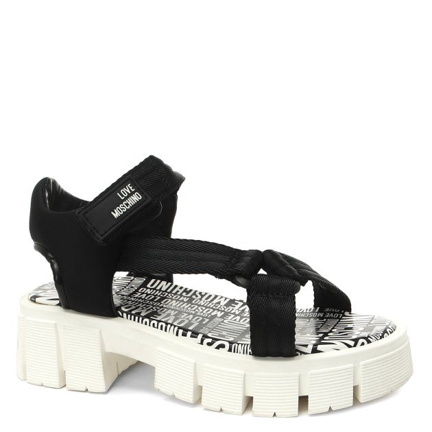 Moschino black sandals best sale
