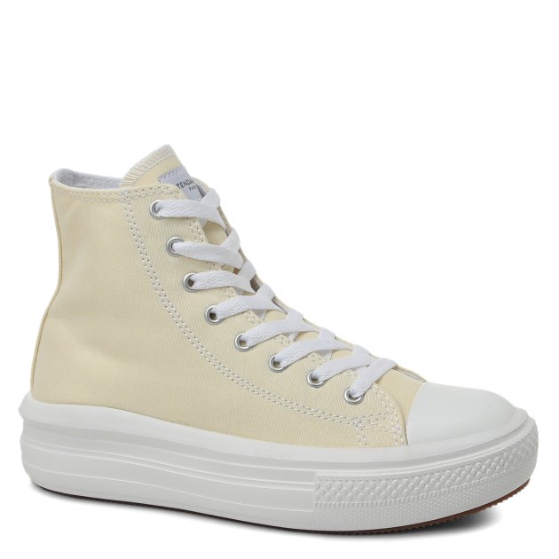 Женские высокие кеды TENDANCE, Артикул AQ515C-02, бежево-желтый | 3420709. Ракурс 1