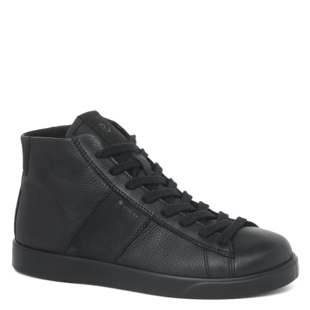 Ecco leather high top sneakers hot sale