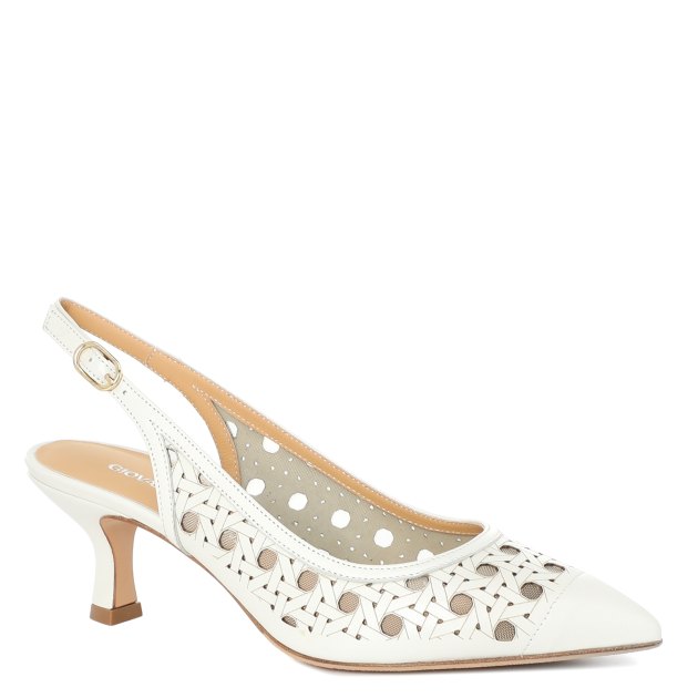 Женские туфли с открытой пяткой (слинг-бэк) GIOVANNI FABIANI, Артикул S23654, молочно-белый | 3455703. Ракурс 1