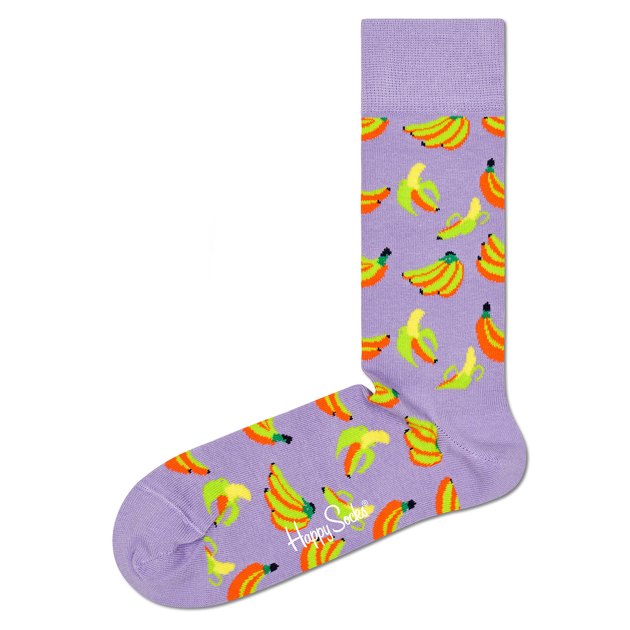 Женские носки HAPPY SOCKS, Артикул BANANA SOCK BAN01, светло-фиолетовый | 3460928. Ракурс 1