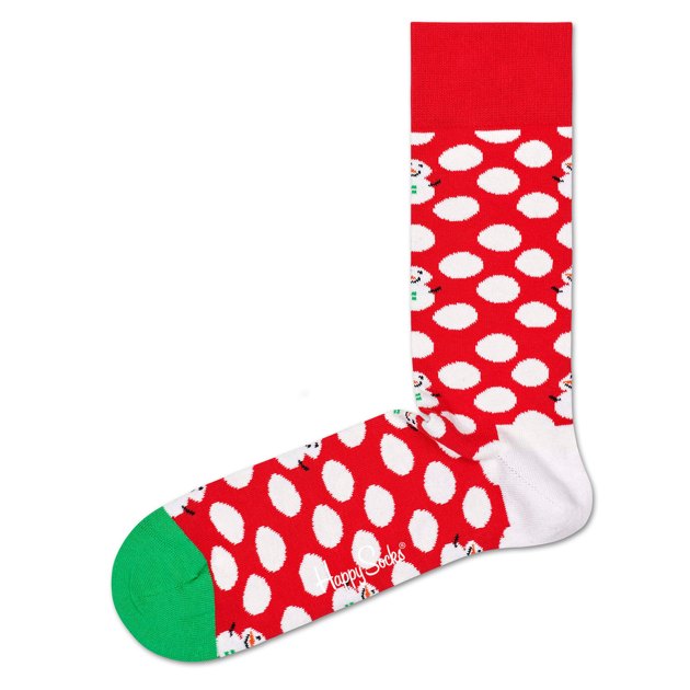 Носки HAPPY SOCKS, Артикул BIG DOT SNOWMAN SOCK BDS01, красный | 3460947. Ракурс 1