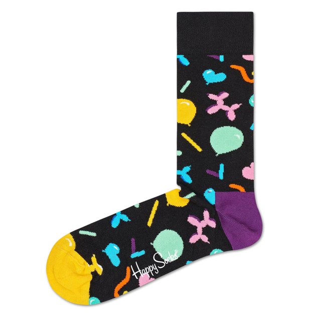 Носки HAPPY SOCKS, Артикул BEER AND SAUSAGE SOCK BAS01, черный | 3461035. Ракурс 1