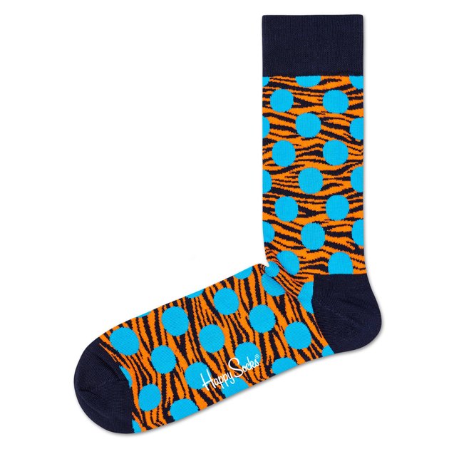 Женские носки HAPPY SOCKS, Артикул TIGER DOT SOCK TDT01, черный | 3462656. Ракурс 1