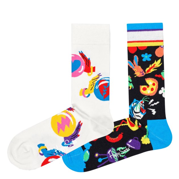Мужские носки 2 шт. HAPPY SOCKS, Артикул 2-PACK CIRCUS SOCKS GIFT SET XCIR02, мультицвет | 3463818. Ракурс 1